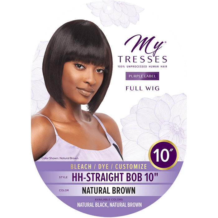 Outre MyTresses Purple Label Unprocessed Human Hair Full Wig HH-STRAIGHT BOB 10"