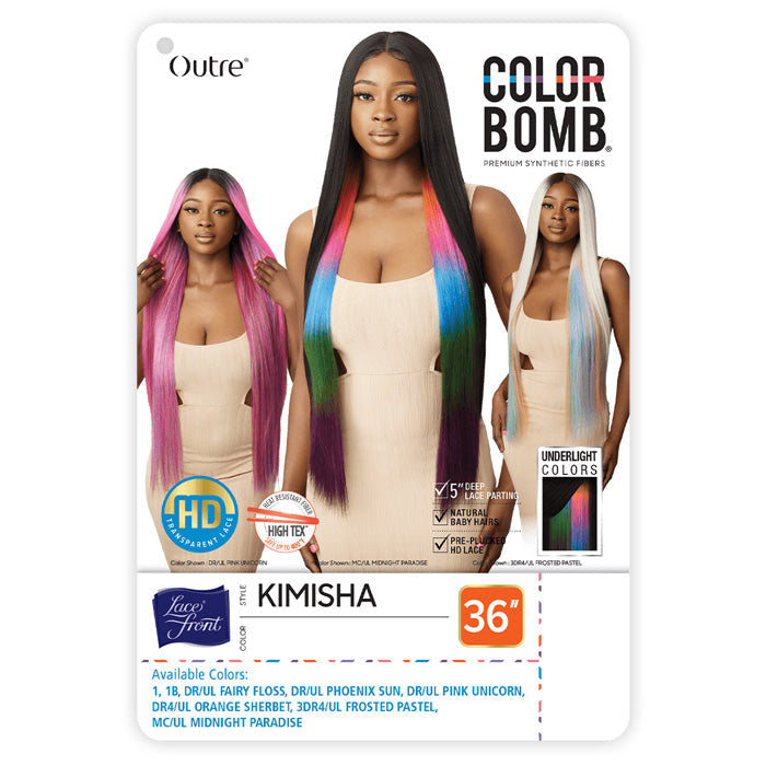 Outre Color Bomb HD Transparent Lace Front Wig - KIMISHA