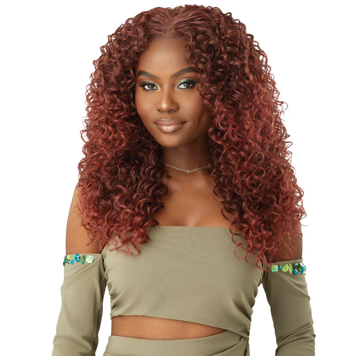 Outre Glueless 6x5 Pre-Cut Lace Closure Wig - HHB-DOMINICAN CURLY 22" - 100% Human Hair Blend