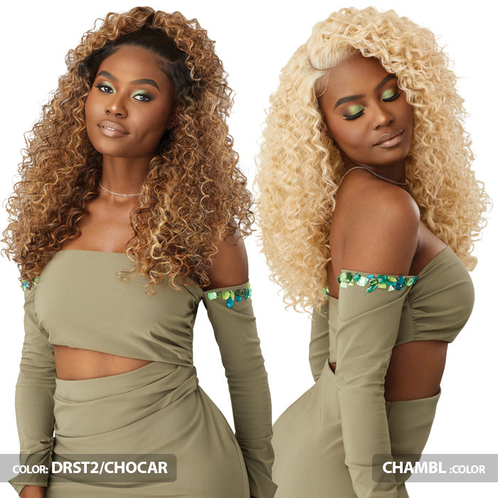 Outre Glueless 6x5 Pre-Cut Lace Closure Wig - HHB-DOMINICAN CURLY 22" - 100% Human Hair Blend