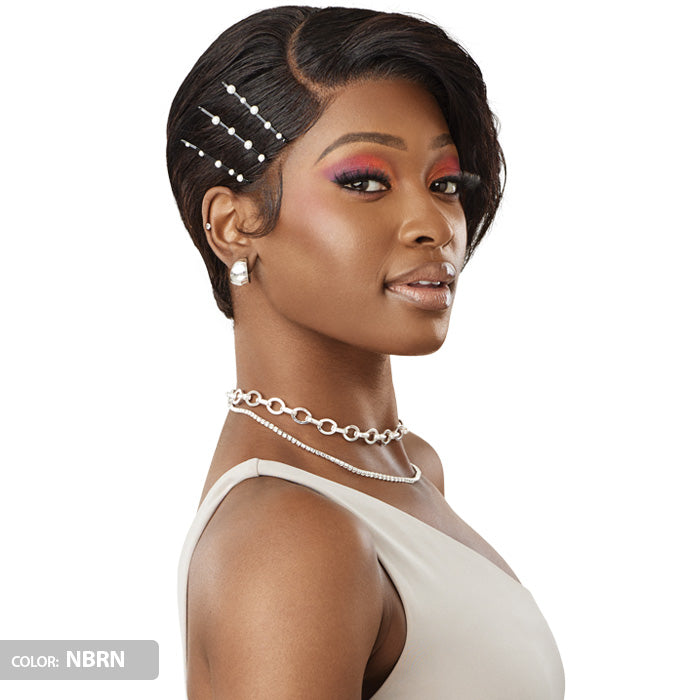 Outre My Tresses Black Label Premium 100% Unprocessed Human Hair 13x4 HD Lace Front Wig - HH-NATURAL PIXIE