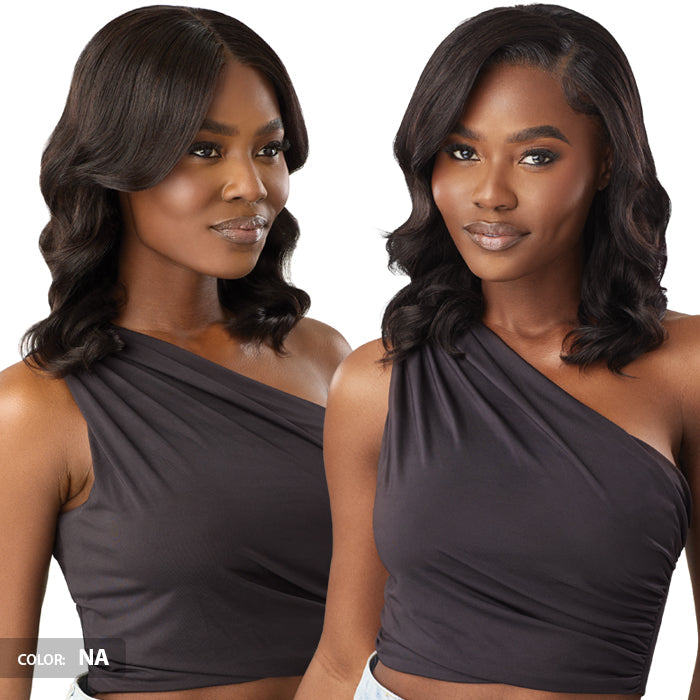 Outre My Tresses Black Label Glueless 100% Unprocessed Human Hair 13x4 HD Lace Front Wig - HH-VIRGIN BODY WAVE 14"