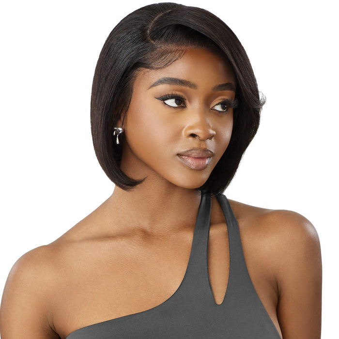 Outre My Tresses Black Label Premium 100% Unprocessed Human Hair HD 13x4 Lace Front Wig - HH-VIRGIN STRAIGHT BOB 10"