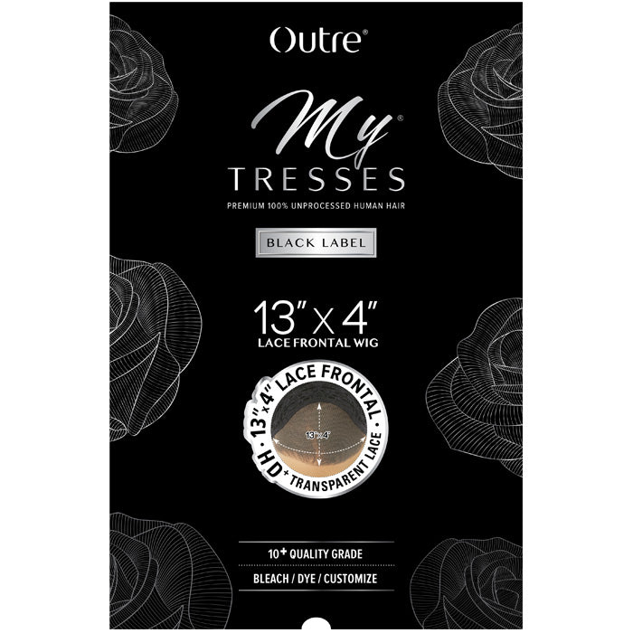 Outre My Tresses Black Label Premium 100% Unprocessed Human Hair HD 13x4 Lace Front Wig - HH-VIRGIN WAVY BOB 10"