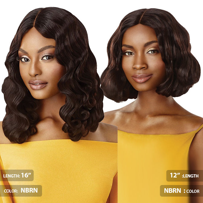 Outre 100% Unprocessed Human Hair Lace Part Daily Wig - STRAIGHT BLUNT CUT BOB 12"/16"