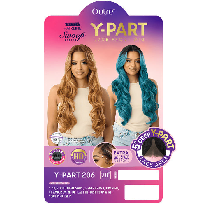 Swoop Series Perfect Hairline By Outre Glueless 5" Deep HD Lace Front Wig - Y-PART 206
