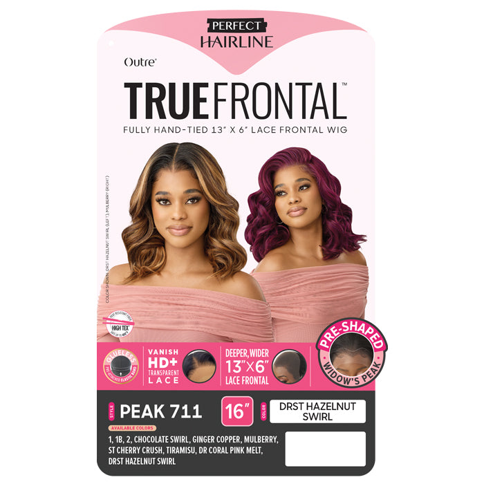 True Frontal Perfect Hairline By Outre Glueless 13x6 HD Pre-Shaped Lace Front Wig - PEAK 711