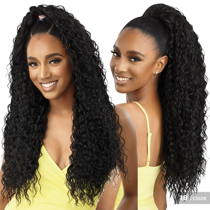 Outre Converti Cap Wet and Wavy Half Wig - KISSED BY MIST