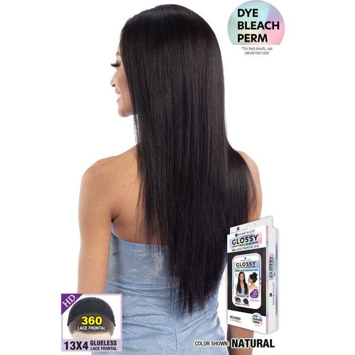 Shake N Go Glossy Glueless 360 HD 13x4 Lace Front Wig - STRAIGHT 24" - 100% Virgin Remy Hair