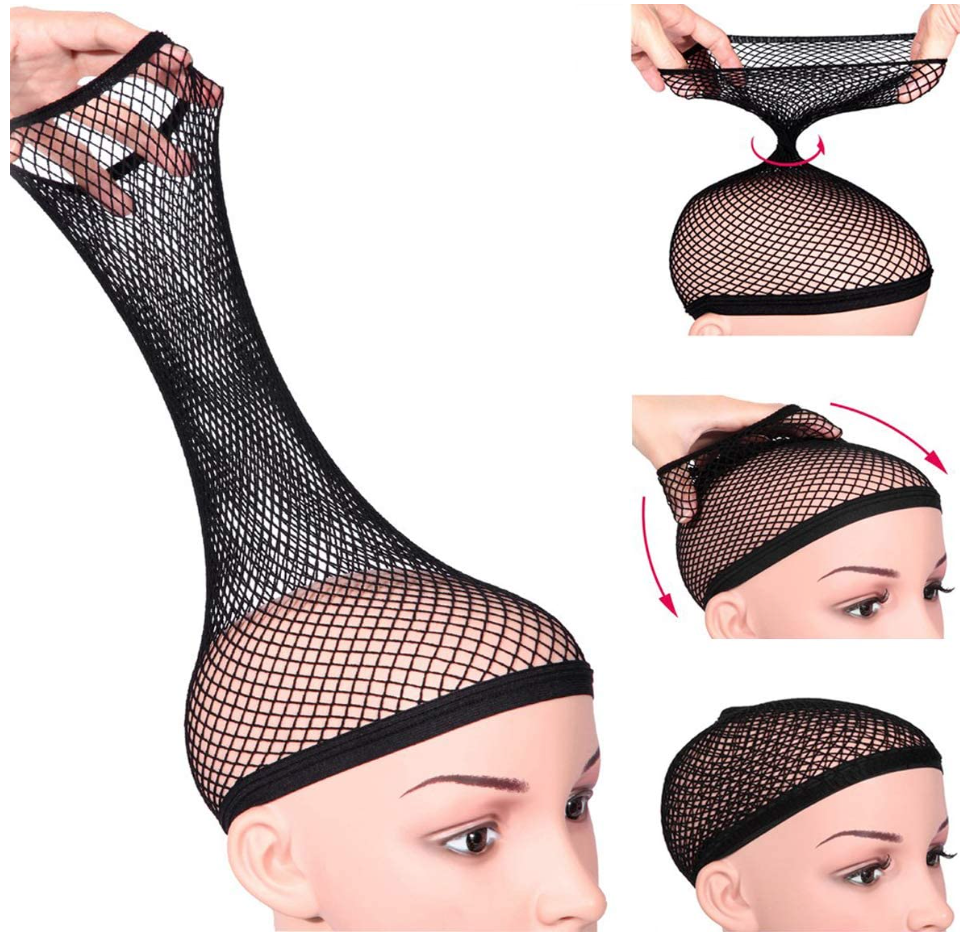 JBextension 1 Pcs Wig Cap, Black Mesh Wig Cap Net, Closed End Hair Mesh Net, Liner Weaving Caps for Women, Men, Kids, Wig Caps for Halloween, Cosplay. Black Hairnet Wig Cap 1 Pcs