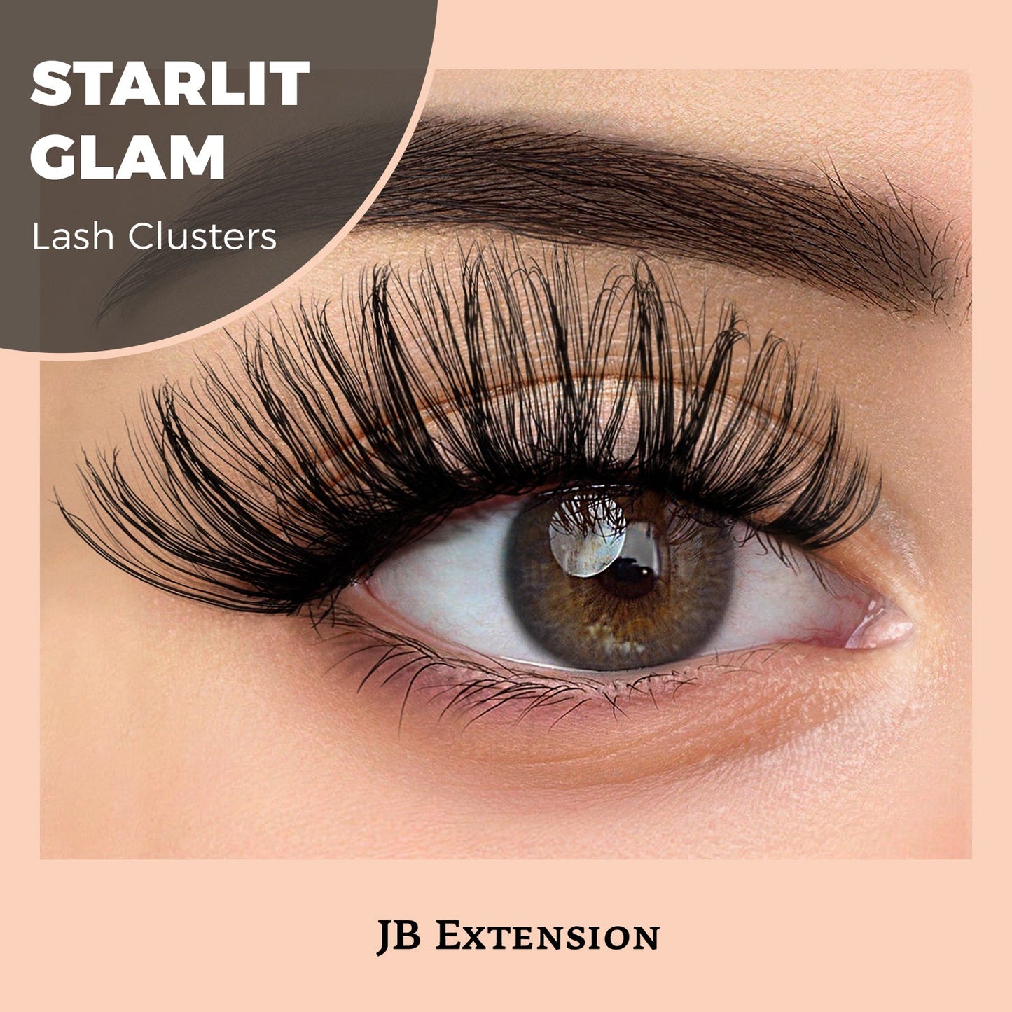 JBextension DIY Cluster Lashes 72 Clusters Lashes NO GLUE Included¡¾Starlit Glam-Lash¡¿