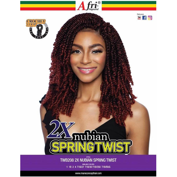 Mane Concept Afri Naptural Crochet Loop Braid - 2X NUBIAN SPRING TWIST