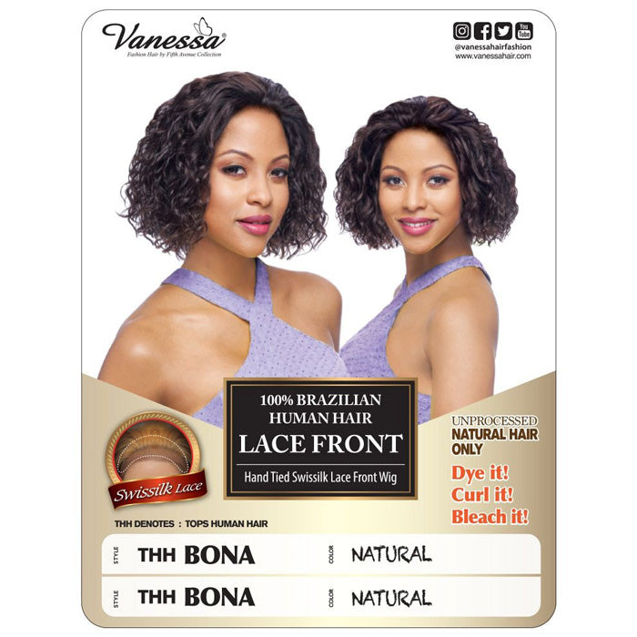 Vanessa 100% Brazilian Human Hair Swissilk Lace Front Wig - THH BONA