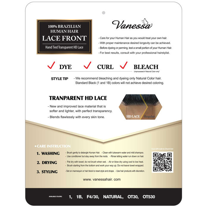 Vanessa 100% Brazilian Human Hair Swiss Silk Deep J-Part Lace Front Wig - TDJH NADINE