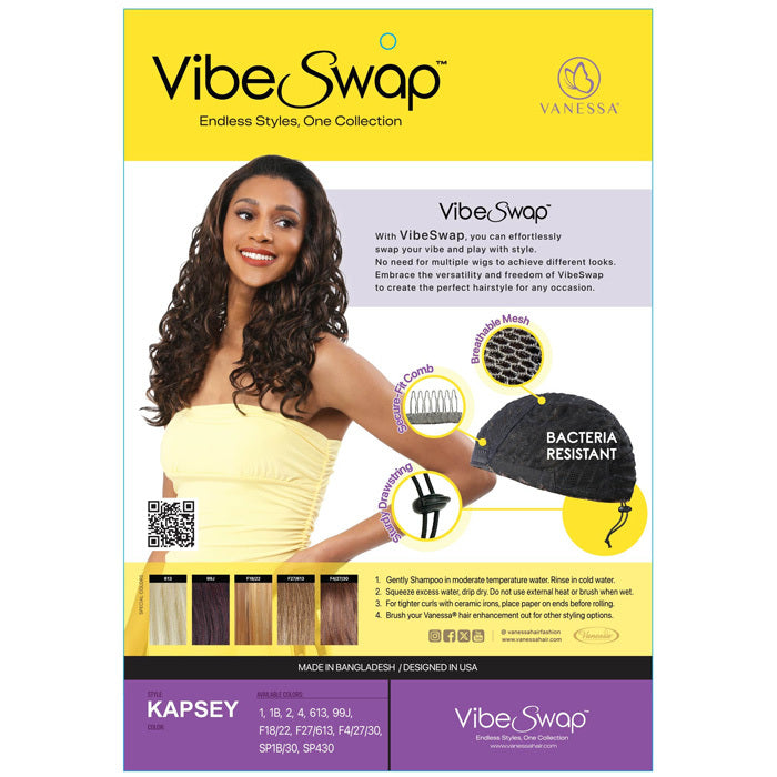 Vanessa Vibe Swap Drawstring Half Wig - KAPSEY