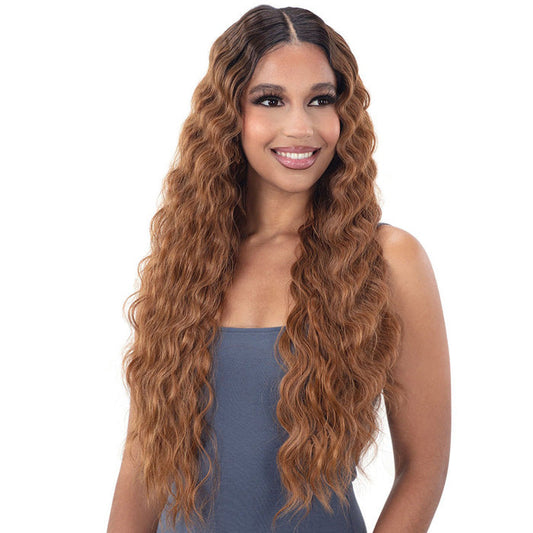 Shake N Go Freetress Equal Synthetic Lace & Lace 5" Part Lace Front Wig - DEEP WAVER 003