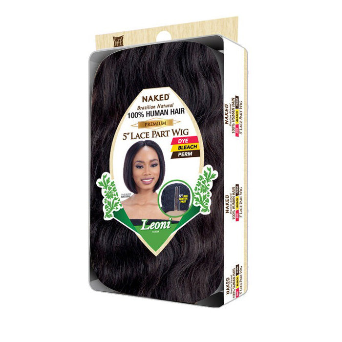 Shake-N-Go Brazilian Natural Human Hair Naked 5" Lace Part Wig - LEONI