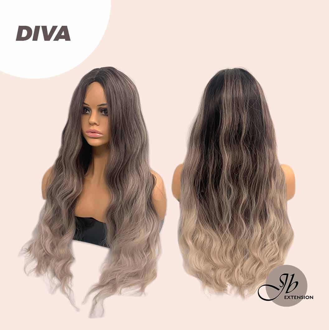 JBEXTENSION 30 Inches Long Body Wave Mix Dark Blonde Wig DIVA