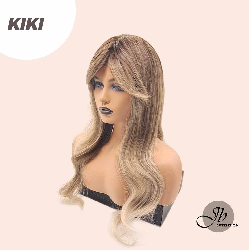 JBEXTENSION 26 Inches Long Curly Blonde Wig With Bangs KIKI