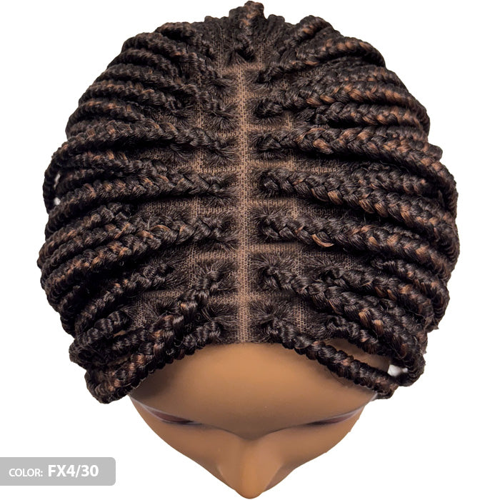 Motown Tress Secret Glueless HD Hand-Tied Whole Lace Hand-Braided Wig - LONG BOX BRAID - WLBB.EVE