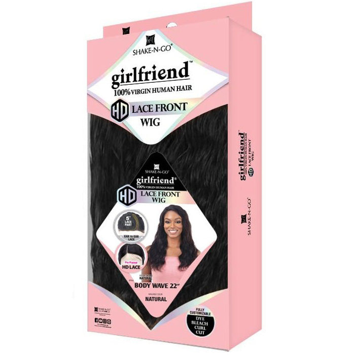 Shake N Go Girlfriend 100% Virgin Human Hair HD Lace Front Wig - WATER CURL 18