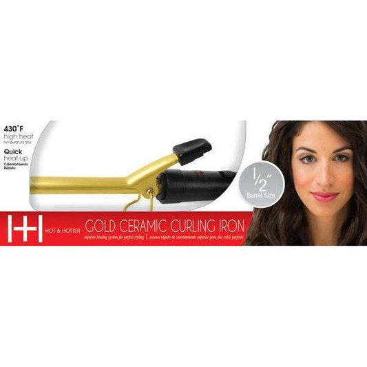 Annie Hot & Hotter Ceramic Electrical Curl Iron - Gold