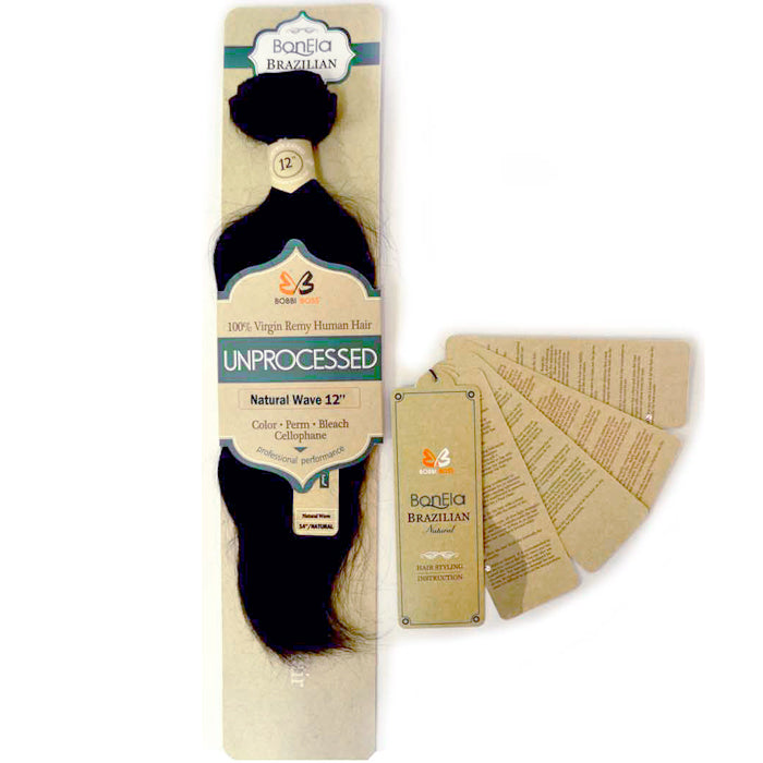 Bobbi Boss Bonela Brazilian 100% Virgin Remy Unprocessed Human Hair Weave - NATURAL WAVE 14-22"