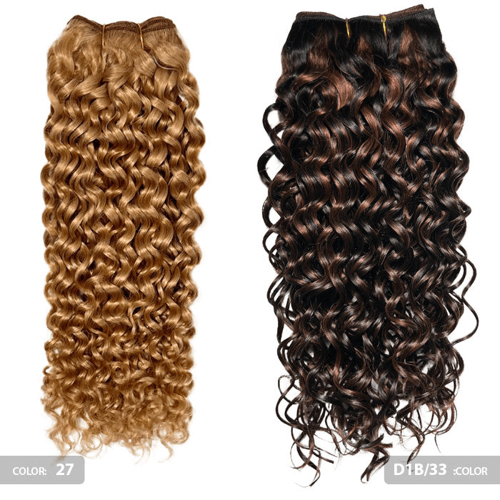 Black Diamond 100% Human Hair Weave - ITALIAN WAVE/CURLY 12/14/18" (Machine-Tied)