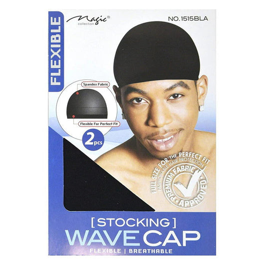 Stocking Wave Cap 12PCS - Men (Black)