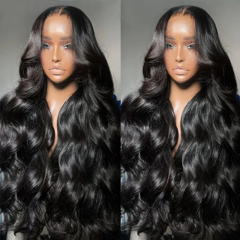 13x4 HD Lace Frontal Wig 100% Human Hair Wigs With Invisible Bleached Small Knots Hermosa Affordable Long Hair 180%