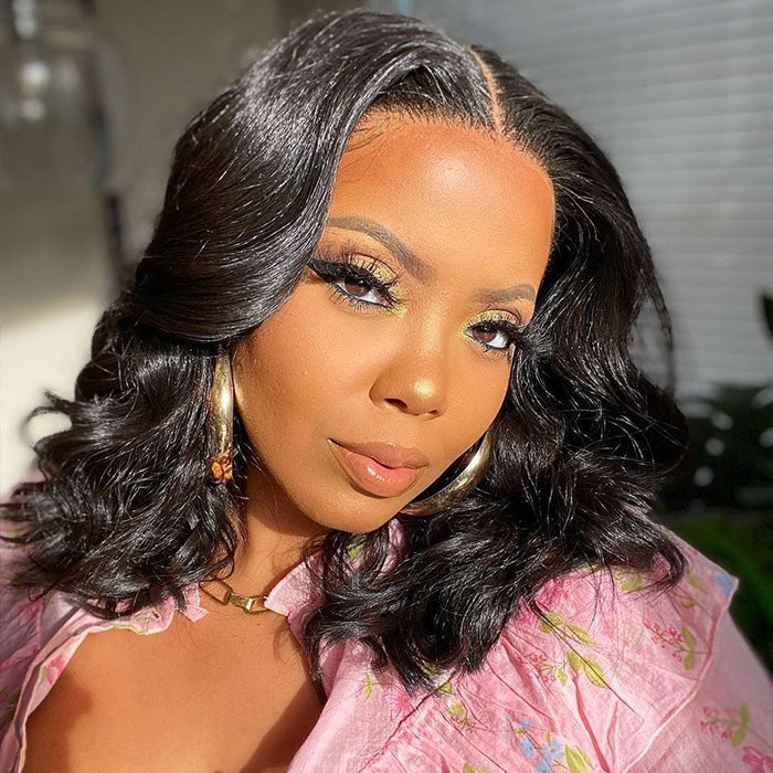 Body Wave Short bob Wigs 13x4 Lace Front Wigs Human Hair 100% Real Human Hair Wig Pre Plucked