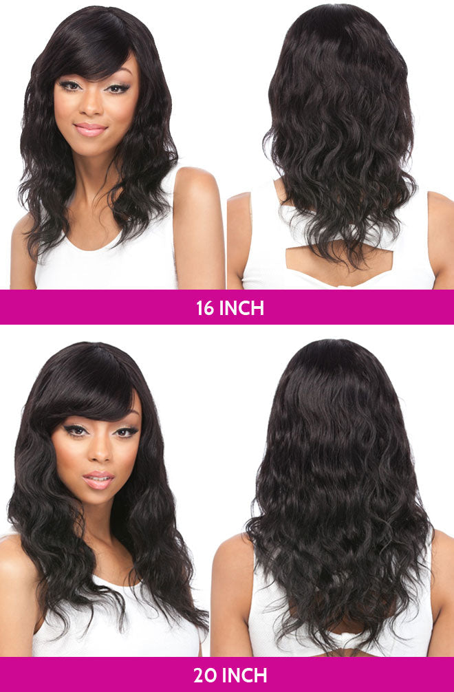 It's a wig Salon Remi 100% Brazilian Human Hair Unprocessed Wig BODY WAVE 16 / 20 Inch