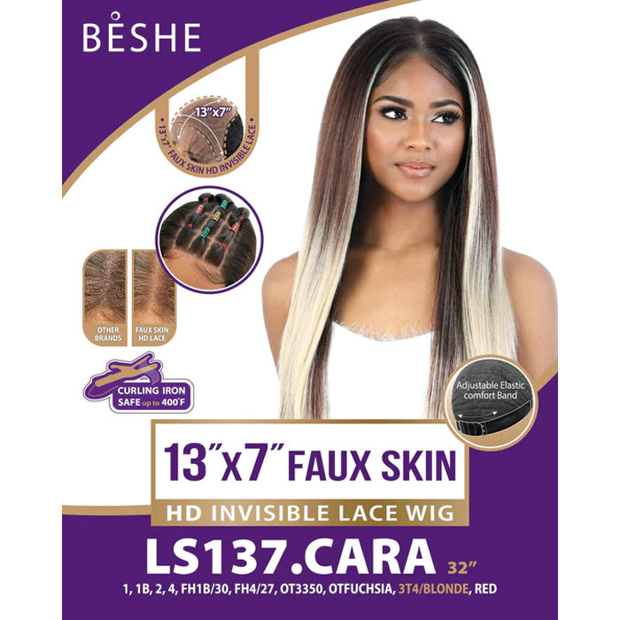 Beshe Glueless 13x7 Faux Skin HD Invisible Lace Front Wig - LS137.CARA