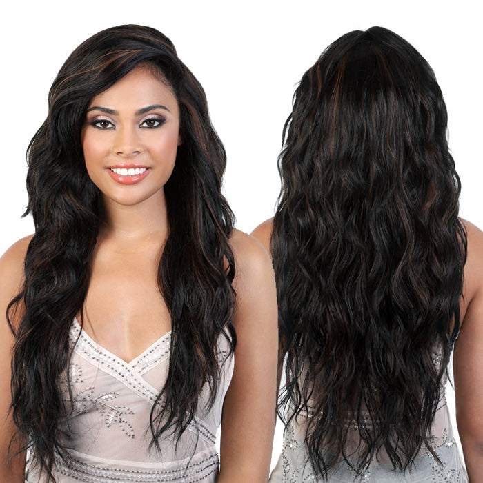 Beshe Pony Part Bow Shaped Swiss Lace Front Wig - SWAN