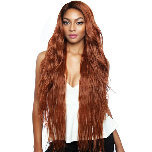 Mane Concept Brown Sugar Human Hair Blend Flat & Lay 6" Deep Lace Front Wig - BSL205 CHAMOMILE