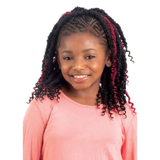 Freetress 3X Kids Pre-Looped Crochet Braid - BUTTERFLY LOC WITH CURLS 8"