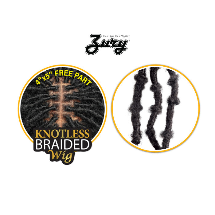 Zury Sis Knotless Braided 4x5 Free Part Lace Front Wig - DIVA LACE BUTTERFLY LOC SHORT