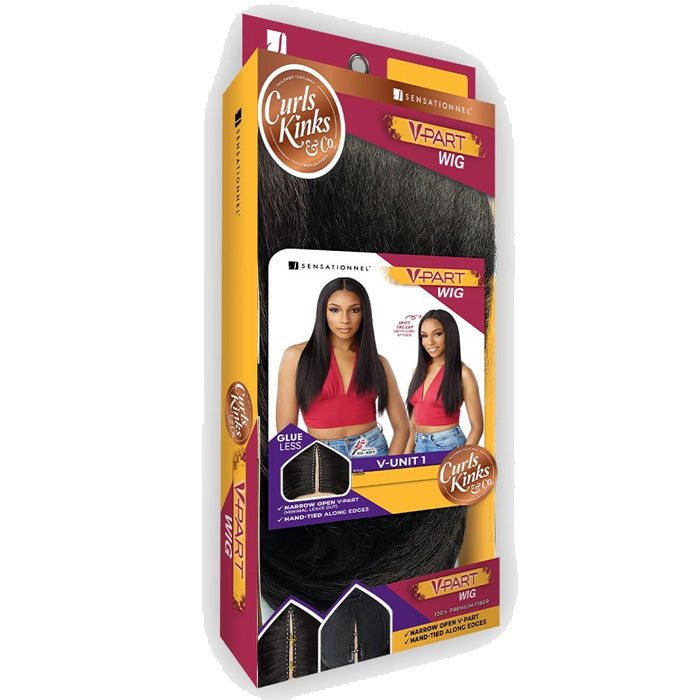 Sensationnel Curls Kinks V-Part Wig Glueless HD Lace Part Wig - V-UNIT 1