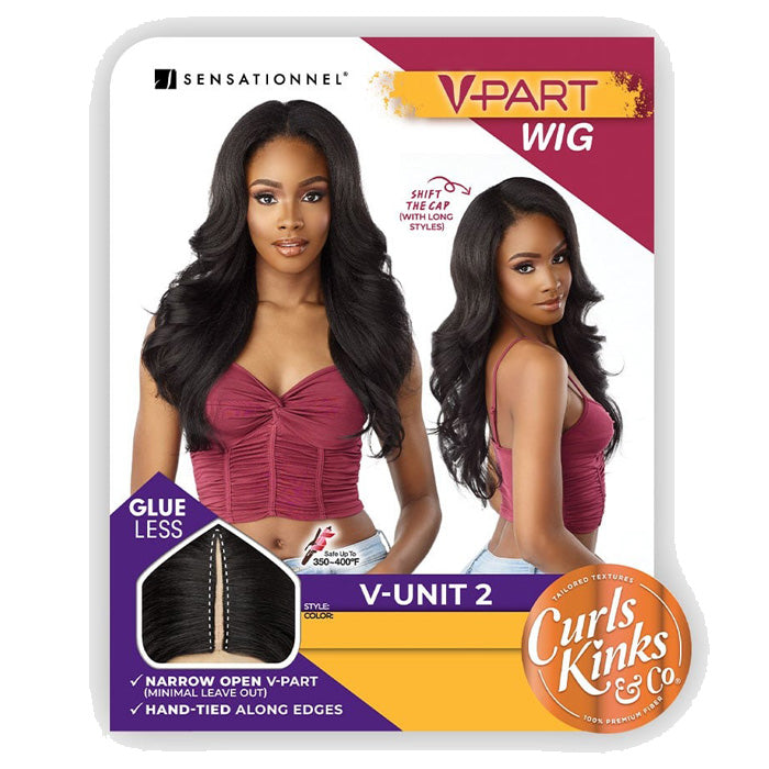 Sensationnel Curls Kinks V-Part Wig Glueless HD Lace Part Wig - V-UNIT 2
