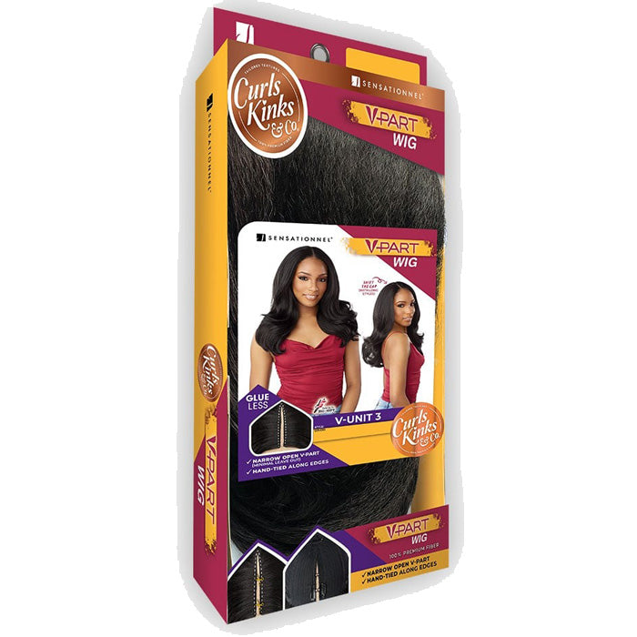Sensationnel Curls Kinks V-Part Wig Glueless HD Lace Part Wig - V-UNIT 3