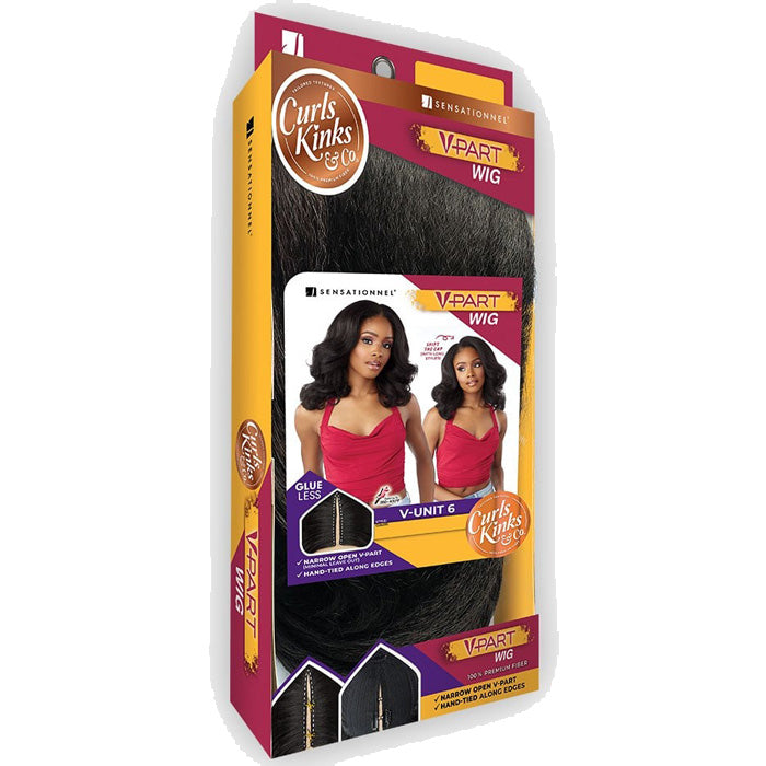 Sensationnel Curls Kinks V-Part Wig Glueless HD Lace Part Wig - V-UNIT 5