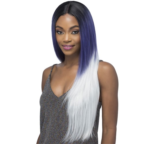 Vivica A Fox High Heat Resistant Fiber 28" LAYERED STRAIGHT STYLE WITH INVISIBLE CENTER PART Wig - COBIE