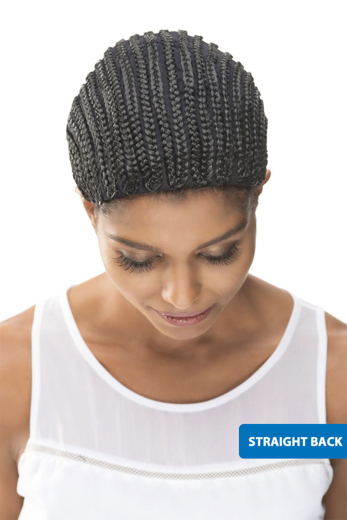 Vivica A Fox Cornrow PRO CAP STRAIGHT BACK OR HORSESHOE (With Combs)