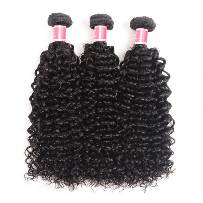 Malaysian Curly Hair 3/4 Bundle Deals Unprocessed Virgin Human Hair Bundles Natural Black Color