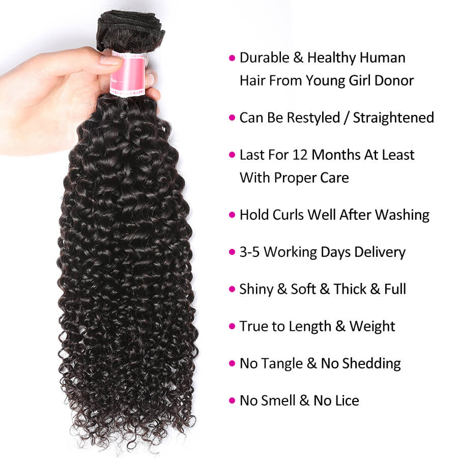 Brazilian Curly Hair 3 Bundles Hermosa Hair 10A Virgin Human Hair Weave Extension