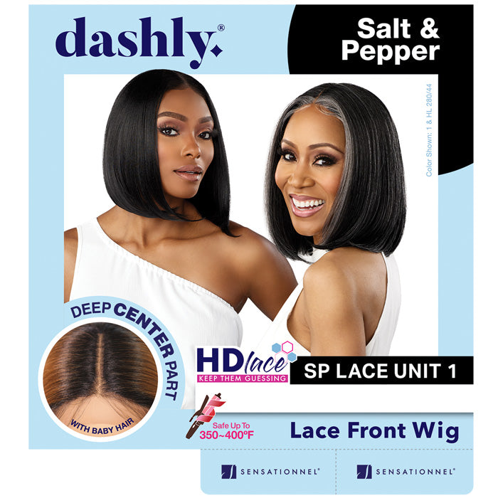 Sensationnel Dashly Salt & Pepper 4" Deep Part HD Lace Front Wig - SP LACE UNIT 1