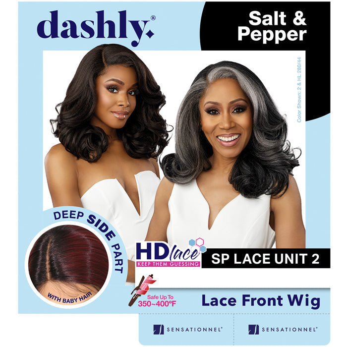 Sensationnel Dashly Salt & Pepper 4" Deep Part HD Lace Front Wig - SP LACE UNIT 2