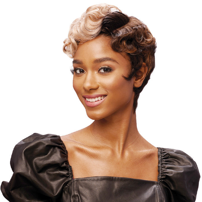 Vanessa Synthetic Party Lace Deep Reverse J Part Lace Front Wig DRJ HILLY