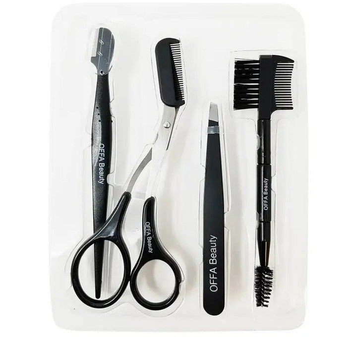 Offa Beauty Brow Kit Tool Set ALL-IN-ONC 4 Pcs