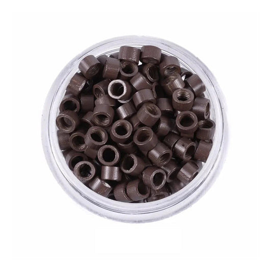 Eve Premium Extension Links - SCREW MICRO RINGS 200 Pcs (Brown)